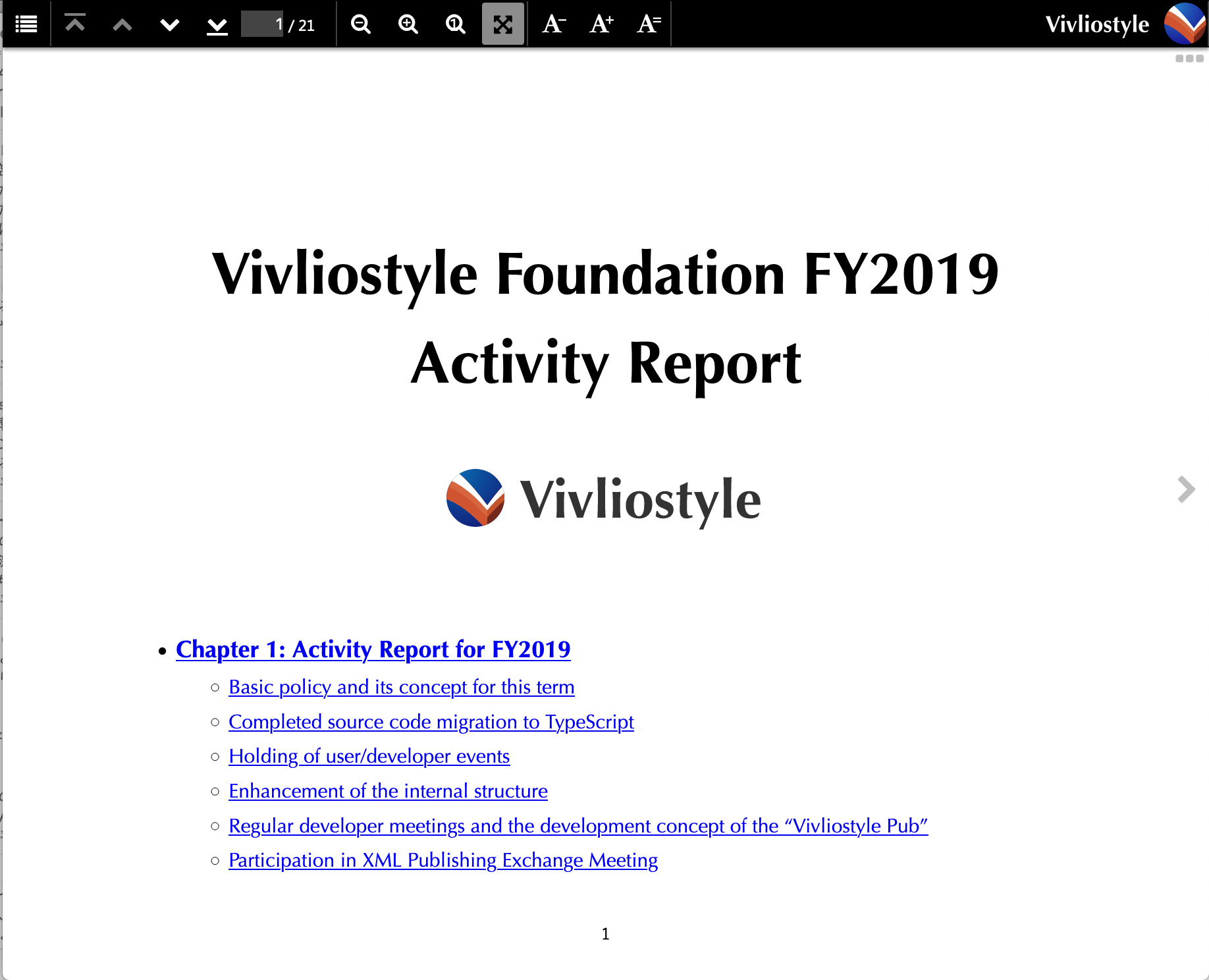 FY2019 Activity Report